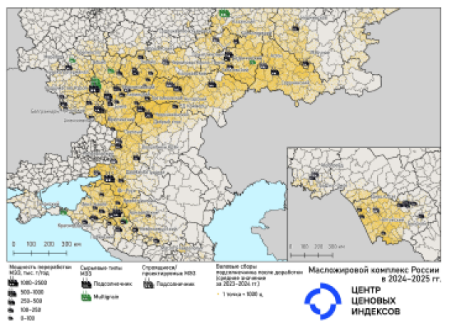 Карта масложирового комплекса